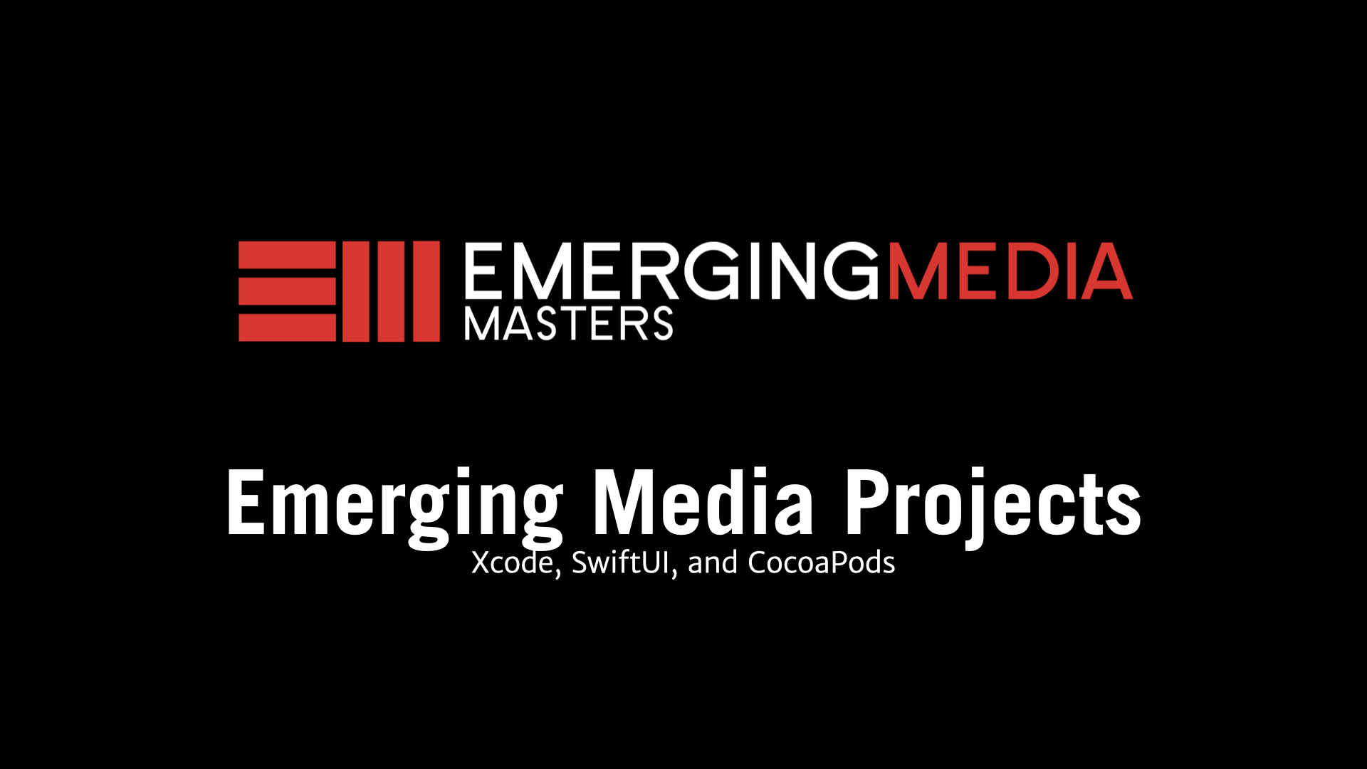 Image that reads Emerging Media Projects.