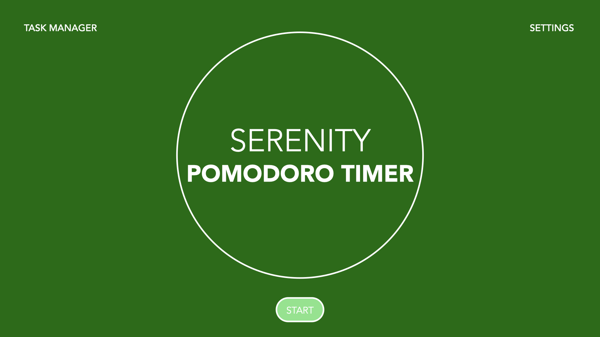 Image that reads Serenity Pomodoro Timer.