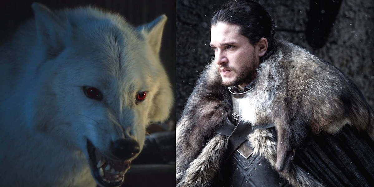 Jon Snow and Ghost