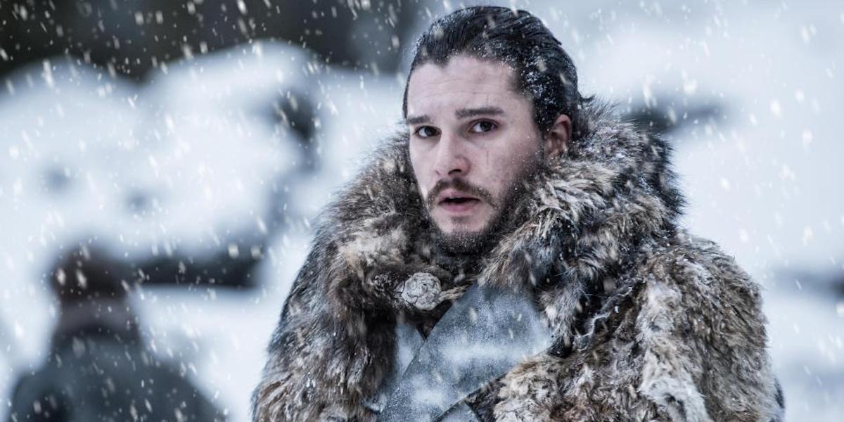 Jon Snow in the snow